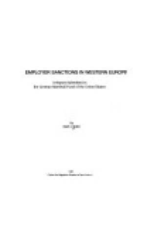 Cover of Employer Sanctions in Western Europe