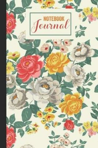 Cover of Red and Yellow Floral Fantasy Notebook Journal