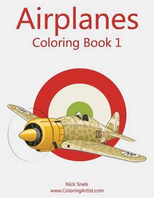 Book cover for Airplanes Coloring Book 1