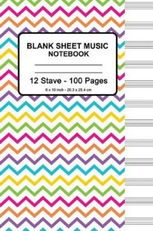 Cover of Blank Sheet Music Notebook - Colorful Waves