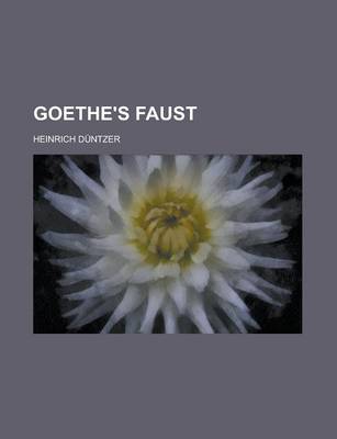 Book cover for Goethe's Faust