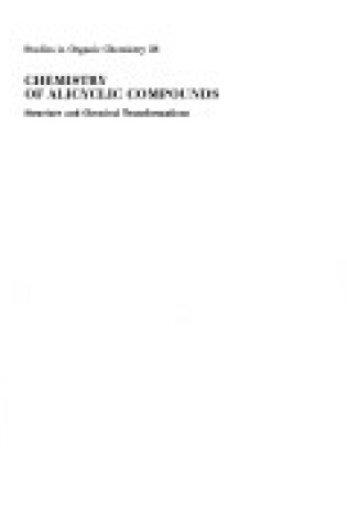 Cover of Chemistry of Alicyclic Compounds