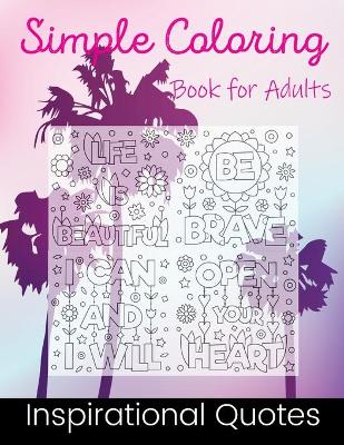 Book cover for Simple Coloring Book for Adult