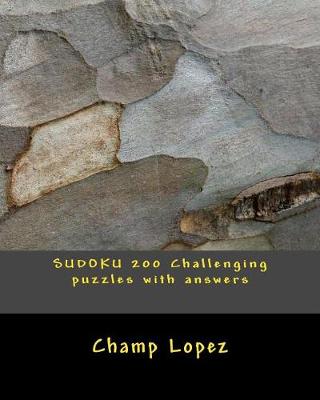 Book cover for SUDOKU 200 Challenging puzzles with answers