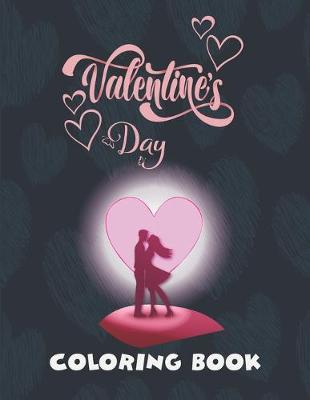Book cover for Valentine's Day Coloring Book.