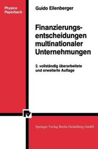 Cover of Finanzierungsentscheidungen multinationaler Unternehmungen