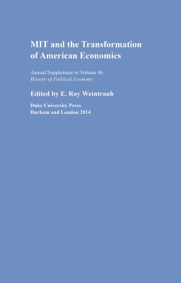 Book cover for MIT and the Transformation of American Economics