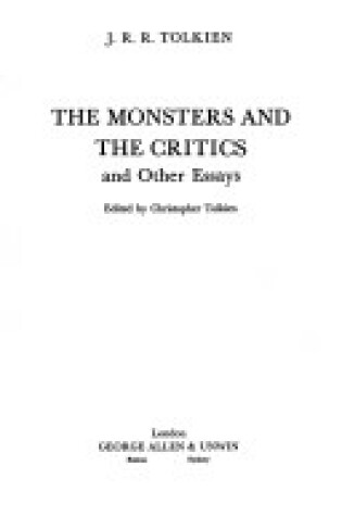 Cover of The Monsters and the Critics and Other Essays