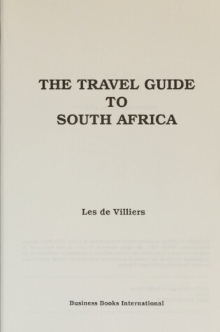 Cover of The Travel Guide to South Africa