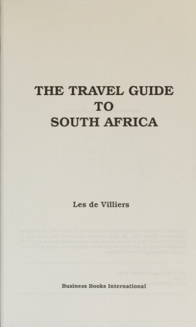 Book cover for The Travel Guide to South Africa