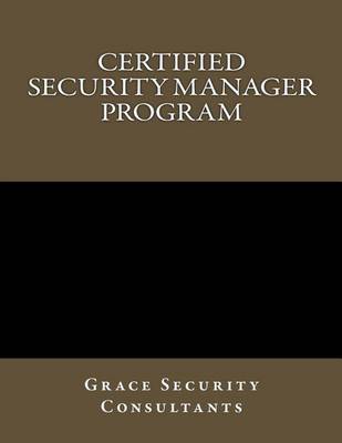 Book cover for Certified Security Manager Training Program