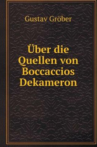 Cover of Über die Quellen von Boccaccios Dekameron