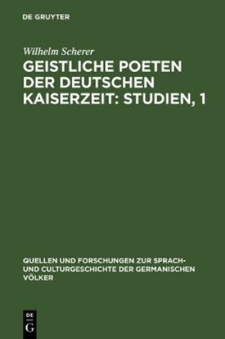 Cover of Geistliche Poeten Der Deutschen Kaiserzeit: Studien, 1