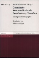 Cover of Offentliche Kommunikation in Brandenburg/Preussen