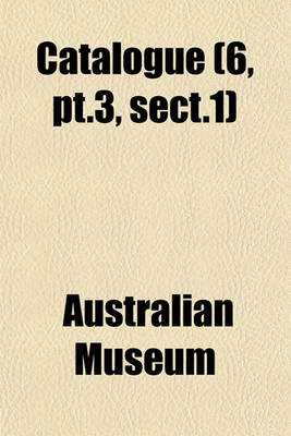 Book cover for Catalogue (6, PT.3, Sect.1)