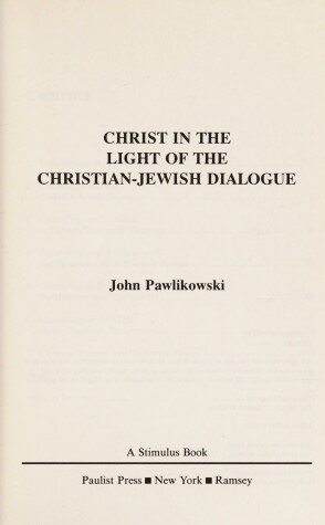 Cover of Christ in the Light of Christian-Jewish Dialogue