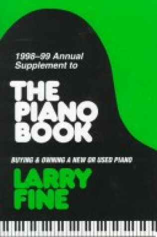 Cover of 1998-99 Annual Supplement to the Piano Book