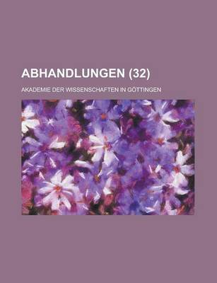 Book cover for Abhandlungen (32)