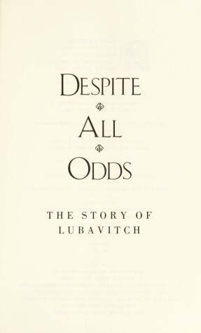 Book cover for Despite All Odds