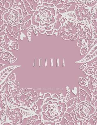 Book cover for Joanna. Dusty Pink Dot Grid Journal