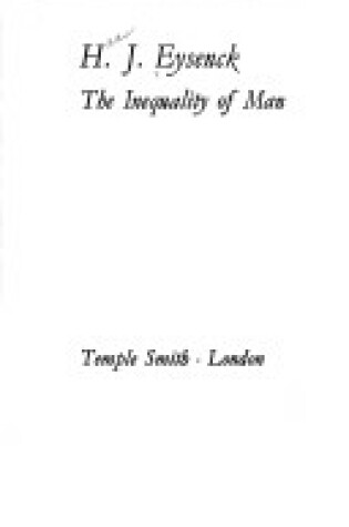 Cover of The Inequality of Man