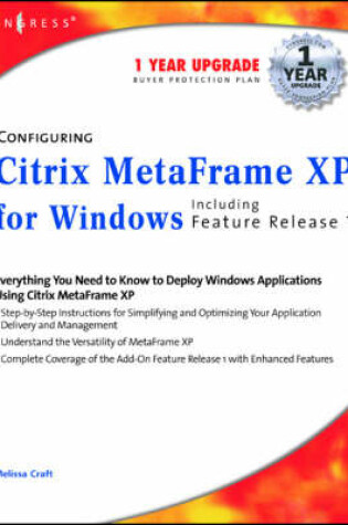 Cover of Configuring Citrix MetaFrame XP for Windows