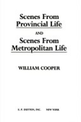 Cover of Scenes of a Provincial Metropolis