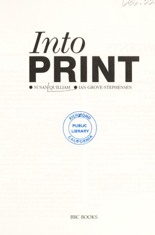 Cover of Into Print