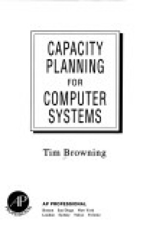 Cover of Capacity Planning for Computer Systems