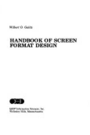 Cover of Handbook of Screen Format Design