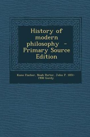 Cover of History of Modern Philosophy