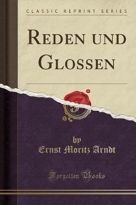 Book cover for Reden Und Glossen (Classic Reprint)