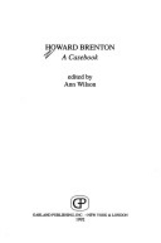 Cover of Howard Brenton