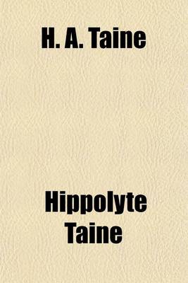 Book cover for H. A. Taine