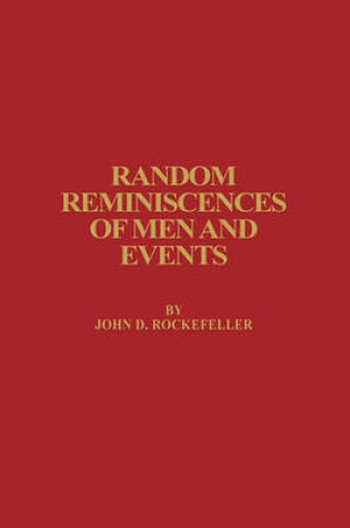 Cover of Random Reminiscences of Men and Events