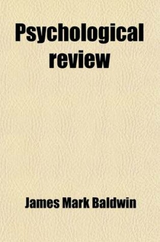 Cover of Psychological Review (Volume 8)