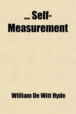 Book cover for Self-Measurement; A Scale of Human Values with Directions for Personal Application