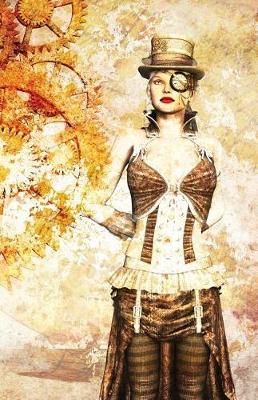 Book cover for Vintage Steampunk Woman and Gears Journal Notebook, Unruled & Unlined Paper