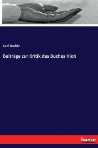 Cover of Beitrage zur Kritik des Buches Hiob