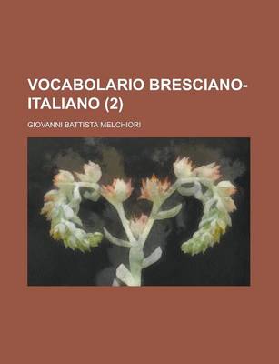 Book cover for Vocabolario Bresciano-Italiano (2 )