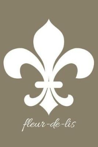 Cover of fleur-de-lis - Khaki Blank Notebook