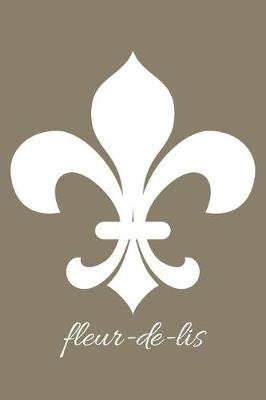 Book cover for fleur-de-lis - Khaki Blank Notebook