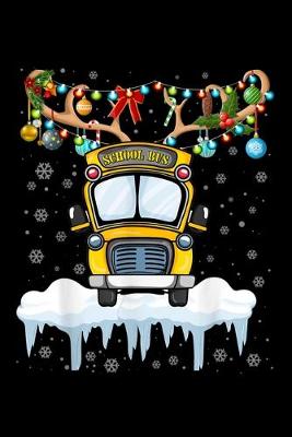 Book cover for School Bus Driver Christmas Lights Funny Christmas School