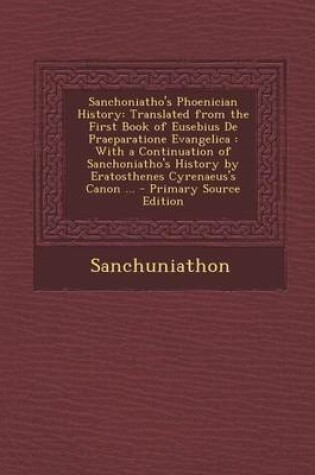 Cover of Sanchoniatho's Phoenician History