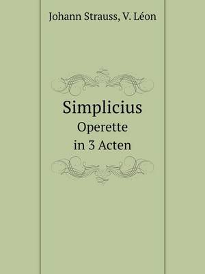 Book cover for Simplicius Operette in 3 Acten