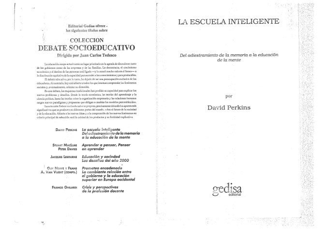 Book cover for La Escuela Inteligente