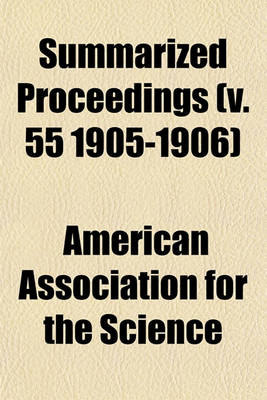 Book cover for Summarized Proceedings (V. 55 1905-1906)