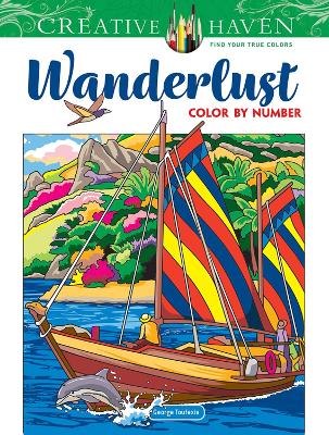 Book cover for Creative Haven Wanderlust Color by Number