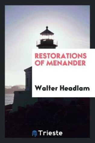 Cover of Restorations of Menander