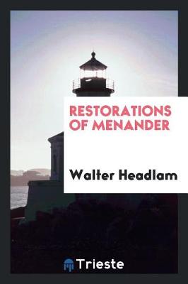 Book cover for Restorations of Menander